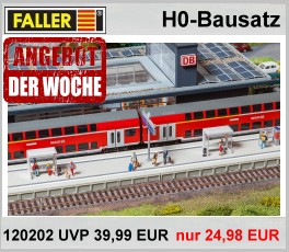 Faller 120202 H0 Moderner Bahnsteig mit Zubehör