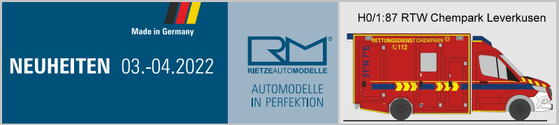 Rietze Rietze - H0 / 1:87 - Automodelle - Neuheiten - März/April - 2022