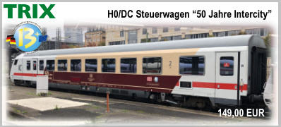 TRIX 23030.001 H0 digital IC-Steuerwagen Ep.VI der DBAG Steuerwagen zum Jubiläum 50 Jahre Intercity