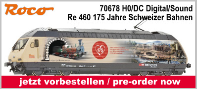 Roco 70678 H0 DC Sound E-Lok Re 460, 175 Jahre Schweizer Bahnen SBB