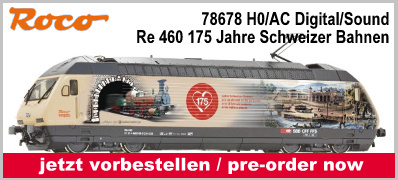 Roco 78678 H0 AC Sound E-Lok Re 460, 175 Jahre Schweizer Bahnen SBB