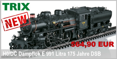 TRIX 25491 H0 Sound Dampflokomotive E 991 der DSB