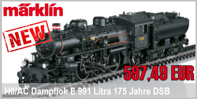 Märklin 39491 H0 Sound Dampflokomotive E 991 DSB