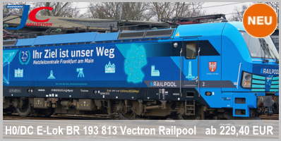 Jägerndorfer Collection 27090 H0 DC Analog E-Lok BR 193 813 Vectron Railpool/DB Netze
