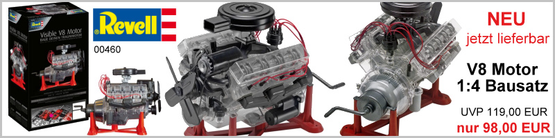 Revell 00460 Bausatz V8 Motor im Maßstab 1:4