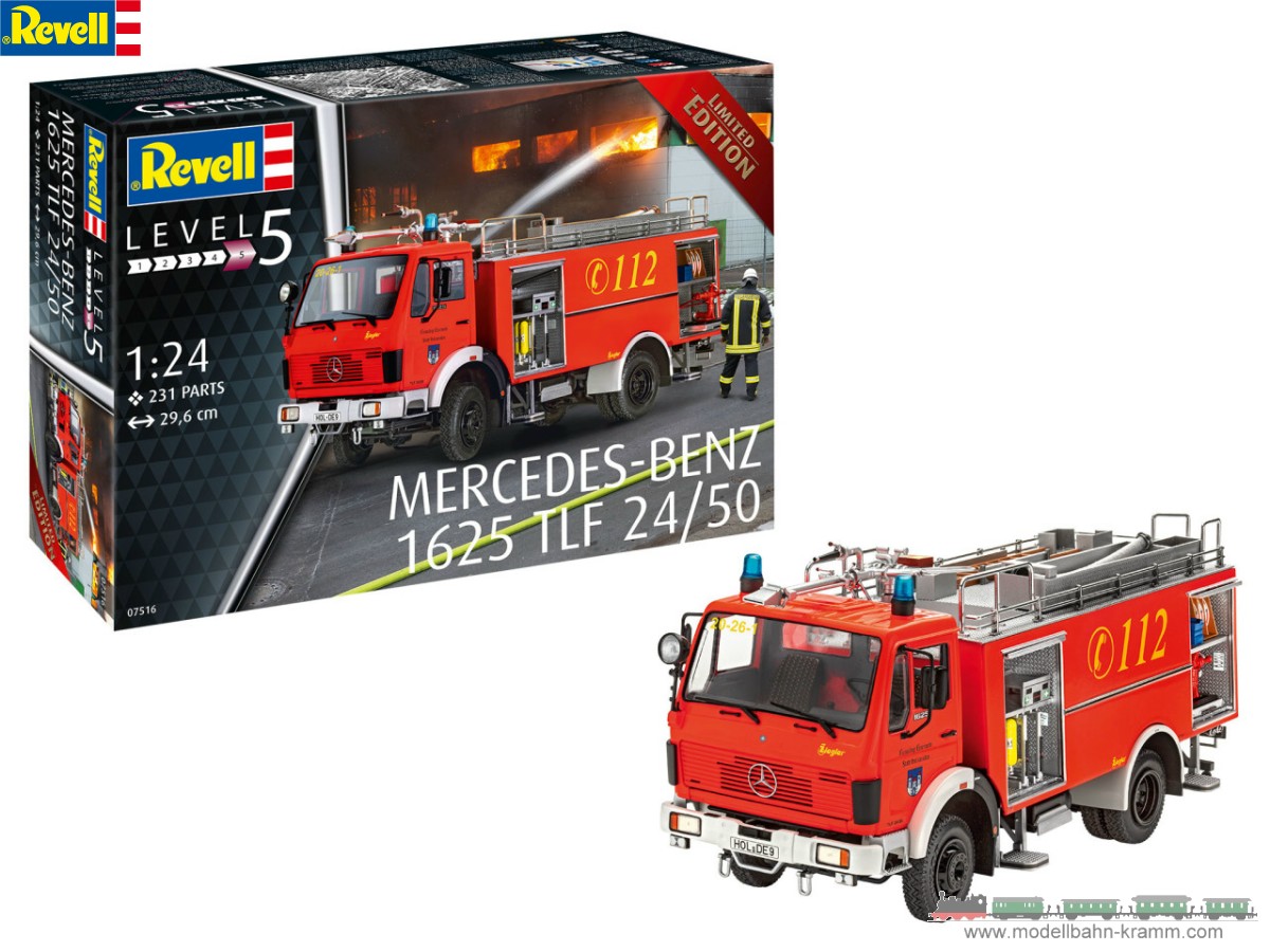 Revell 07516 1:24 Bausatz Mercedes-Benz 1625 TLF 24/50 Feuerwehr