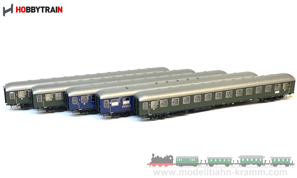 Hobbytrain 43032 H0/DC  Wagen-Set 5-teilig Epoche 3 der DB