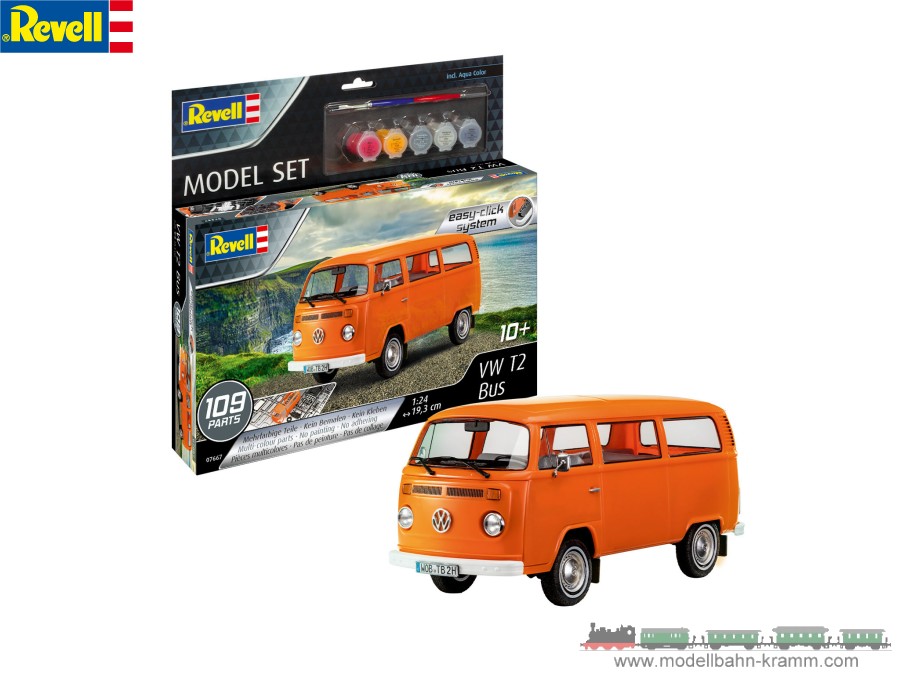 Revell 67667 1:24 Kit VW T2 Bus (New Tool)