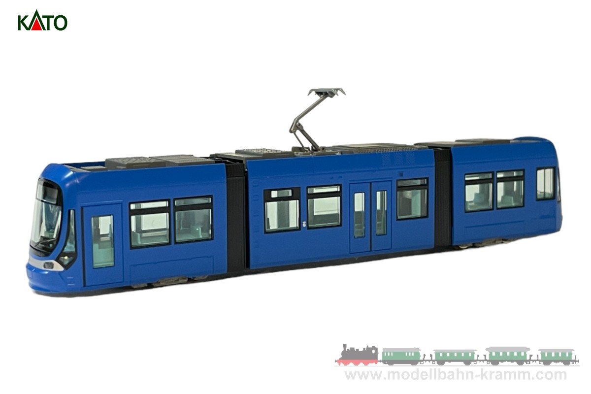 Kato 14805-1 - N Modern streetcar articulated railcar blue