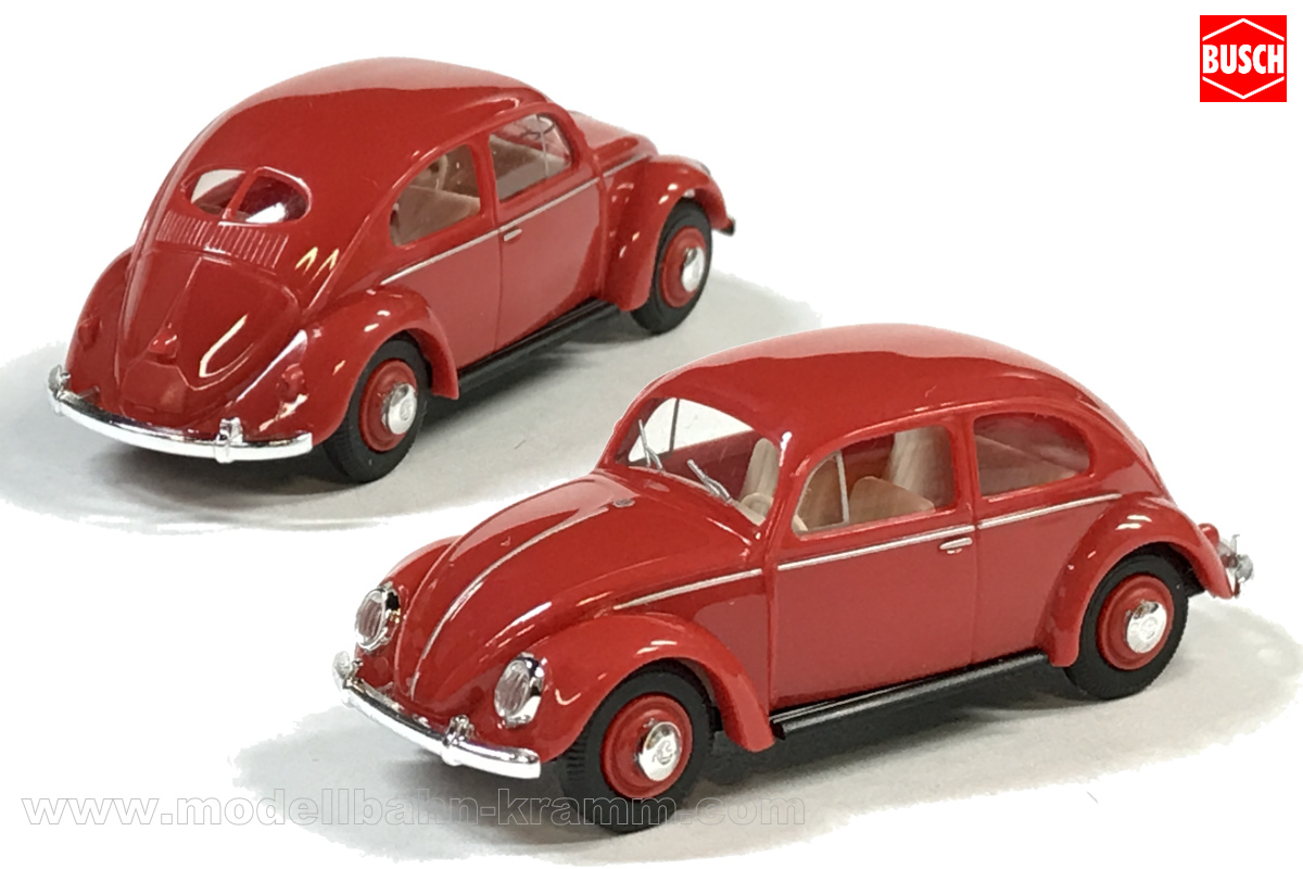 Busch Automodell Neuheit H0 / 1:87 VW Käfer mit Oval und Brezelfenster