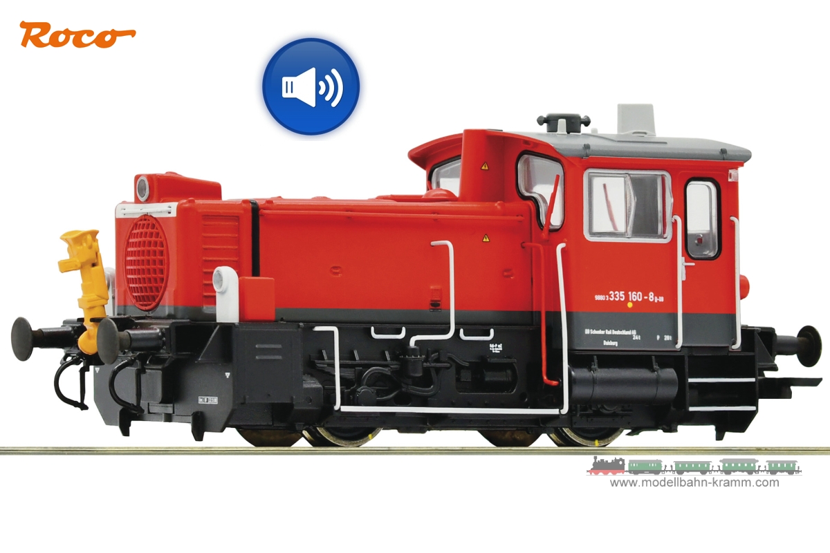 Roco H0 DC digital mit Sound, Diesellokomotive Baureihe 335 160-8 der DB AG, Epoche VI