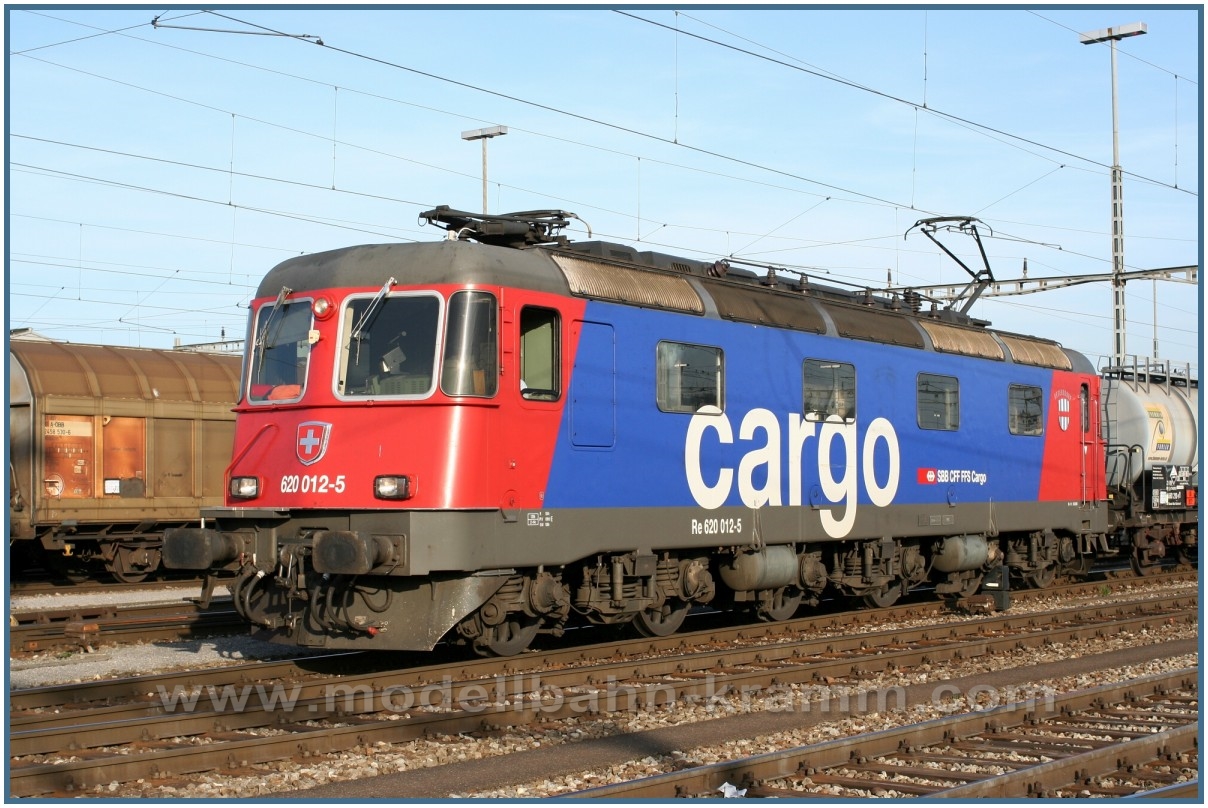 Kato N-Spur, Re 620 blau/rot Ep5/6 SBB Cargo mit Klimaanlage