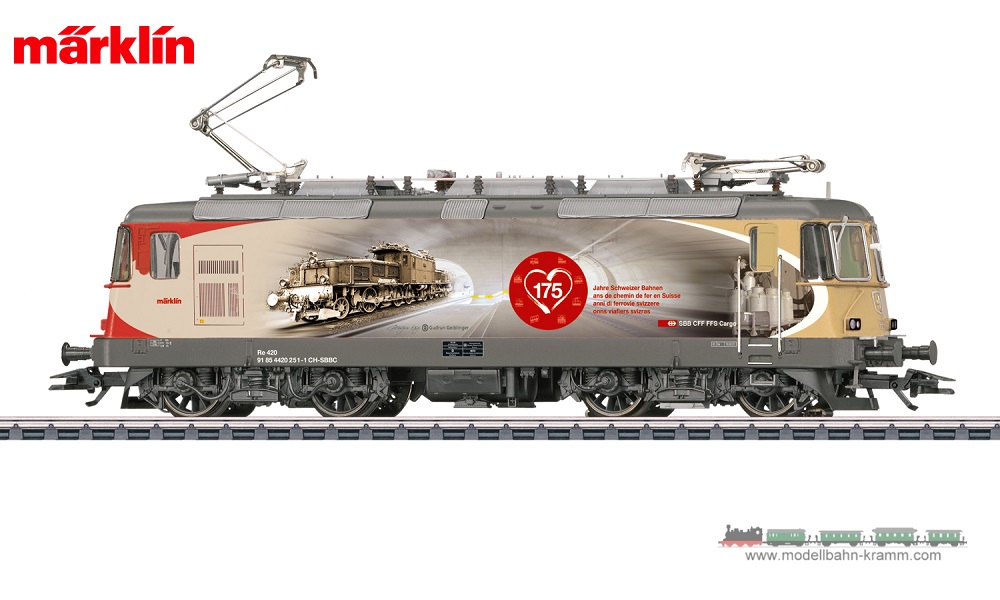 Märklin H0 37875 und Z 88596 Sonderlokomotive Re 420 zum Jubiläum 175 Jahre Schweizer Bahnen