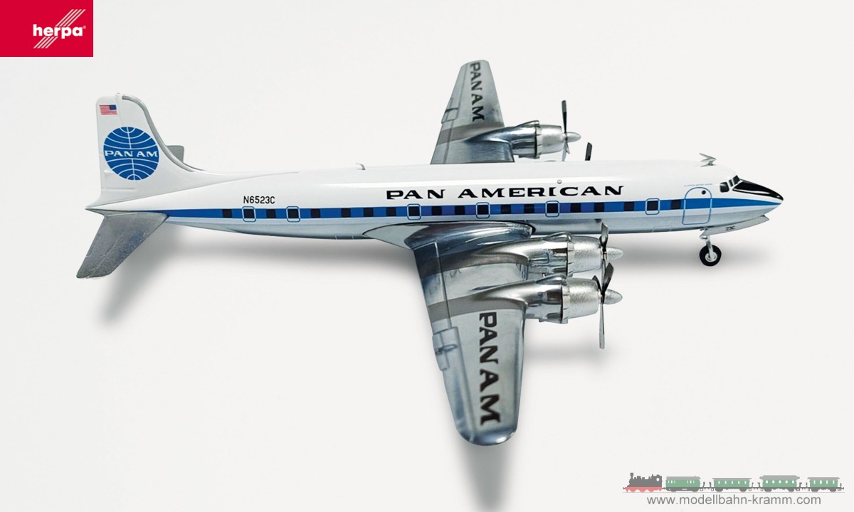 Herpa 572187, EAN 4013150572187: 1:200 Pan Am Douglas DC-6B – N6523C Clipper Betsy Ross