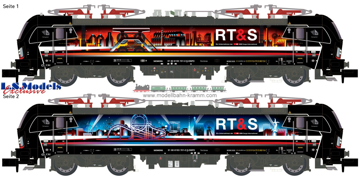 L.S. Models 97996AC, EAN 2000075421289: H0 AC digital E-Lok BR 193 701 SBB Cargo/Ruhrpiercer