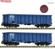Fleischmann 830258, EAN 4005575258203: N 2-tlg. Set: Offene Güterwagen, NS