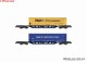 Rivarossi 6614, EAN 5063129018849: H0 DC 2er Set Containerwagen P&O/Ferrymaster