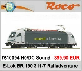 Roco 7510094 H0 DC Sound E-Lok 190 311-7 Taurus, Railadventure, Ep.VI