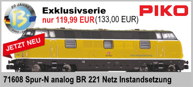 Piko 71608 N analog Diesellok BR 221 152-2 Netz Instandsetzung DBAG