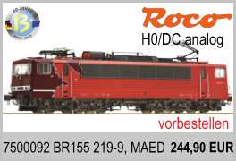 Roco 7500092 H0 DC analog E-Lok 155 219-9, MAED, Ep.VI,