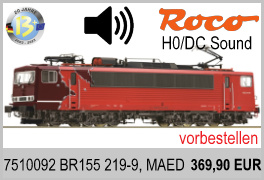 Roco 7510092 H0 DC Sound E-Lok 155 219-9, MAED, Ep.VI,
