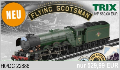 TRIX 22886 H0 DC Sound Dampflokomotive Class A3 Flying Scotsman