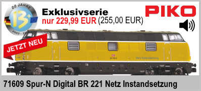 Piko 71609 N sound diesel locomotive BR 221 152-2 network repair DBAG