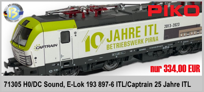 Piko 71305 H0 DC digital and sound E-loco 193 897-6 ITL/Captrain 25 years ITL