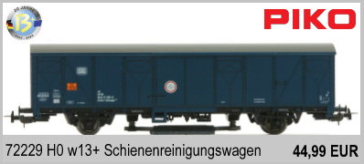 Piko 72229 H0-gauge, rail cleaning car, blue, DB, Ep.IV